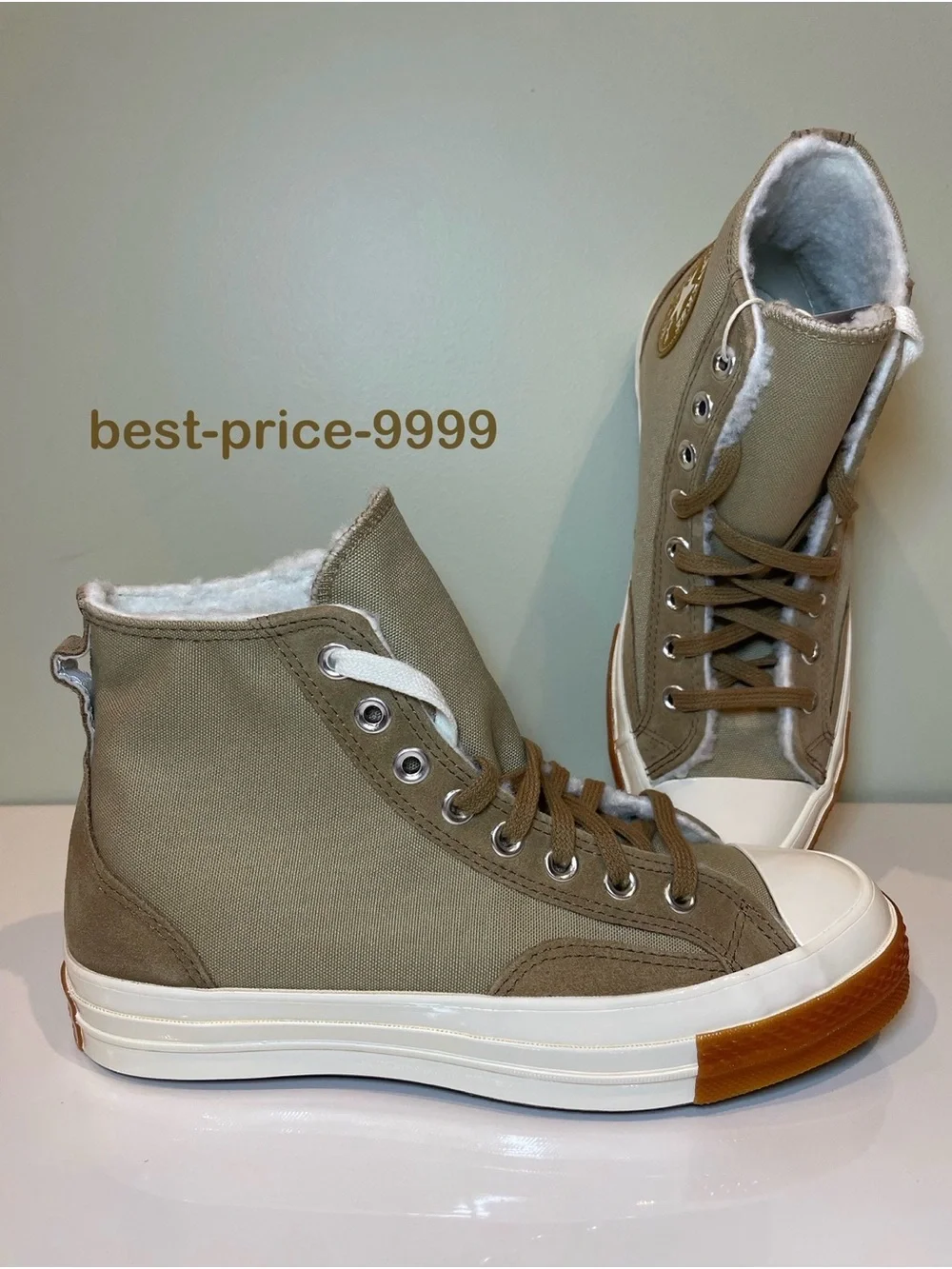 Converse Chuck Taylor All Star 70 Hi Unisex A04410C - Sheep Lined - Beige - New